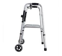 Marco para caminar con ruedas delanteras para ancianos, andador, andador, altura ajustable, ayuda de movilidad, plegable, de aluminio, ayuda para caminar, estrella de luz