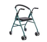 Marco para caminar plegable de 2 ruedas, andador estándar antideslizante, marco de ayuda para inodoro, pasamanos de baño para ancianos, andador estándar de aluminio