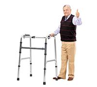 Marco para caminar, plegable, estándar, altura ajustable, ayuda para caminar asistida, pequeño, ligero, sin ruedas, estrecho, S para personas mayores con discapacidades, estrella de luz plateada