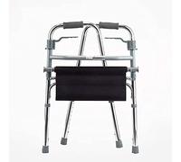 Marco para caminar, plegable para ancianos, ligero, de aleación de aluminio, ayuda para la vida diaria con asiento y asa plegable, silla de transporte, estrella de luz que ahorra espacio