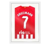 Marco para Camisetas. Ideal para Enmarcar Camisetas de Futbol, Deportes Varios, Conciertos... Tres Tamaños, Niños, Mediano y Grande. (MARCO BLANCO FONDO BLANCO, PEQUEÑO 44X60 cm)