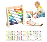 Marco para contar de madera de 10 filas con cuentas para niños - Enseña a contar, suma y resta, juguetes matemáticos para el aprendizaje en edad preescolar