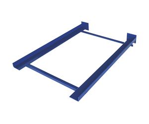 Marco para escuadras de profundidad eurokraft pro, con tope final, azul