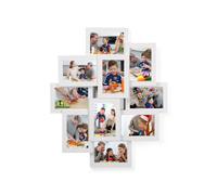 SONGMICS Collage de Marcos de Fotos, 10 Marcos para Fotos de 10 x 15 cm, Marcos de Fotos para Pared, Marcos Múltiples, Decoración de Pared, Blanco Nube RPF20WT