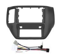Marco para Radio Estéreo De 9 Pulgadas, Embellecedor De Salpicadero, 2 DIN, para Nissan para Patrol V5 Y61 (2004-2012)(Black Frame Cable)