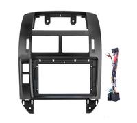 Marco para Salpicadero con Navegación Y Reproductor Multimedia Android De 9 Pulgadas para VW para Polo 2004-2011 LIANGYIMEI(Black-Frame Cord)