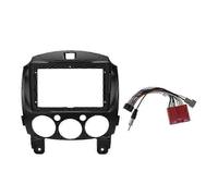 Marco para salpicadero de coche de 9 pulgadas 2DIN, panel de navegación DVD, panel de radio y audio con arnés para Mazda 2 Demio 2007-2014