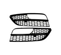 Marco Paragolpes Antiniebla Para Parachoques A3 2012-2016 Malla Hexagonal Panal Luz Antiniebla Delantera Lámpara Rejilla Cubierta Parrilla Accesorios(Glossy Black)