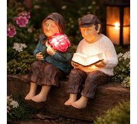 Marco Paul Interiors Juego de 2 estatuas de abuelo, figuras de abuela y abuelo, adorno de resina, esculturas decorativas, recuerdo, hogar, jardín, interior, exterior, novedad, pareja, abuelo, regalos