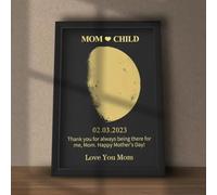 Marco Personalizado De Fase Lunar A3/A4, Impresión Personalizada De Fase Lunar Por Fecha, Póster Personalizado De Fase Lunar, Marco De Arte Con Impresión Lunar, Cielo En Aniversario, Cumpleaños