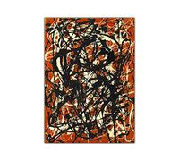 marco Pintura al óleo famosa de Jackson Pollock cuadro- Obras de arte Pósters e impresiones (Forma libre) Reproducción Impresión en lienzo Paisaje Arte en lienzo 70x98cm(28x33in)marco