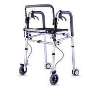 Marco plegable de aleación de aluminio con ruedas para andar con ayuda para andar estándar para ancianos, ancianos, caminantes, estrella de luz