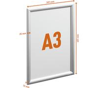 Marco plegable de aluminio DURABLE, formato A3