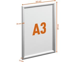 Marco plegable de aluminio DURABLE, formato A3