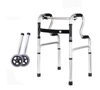 Marco plegable para caminar de 2 ruedas, andador estándar antideslizante, marco de ayuda, pasamanos de baño para ancianos, caminante estándar de aluminio Star of Light