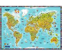 MARCO POLO Panorama Kinderweltkarte: Plano im Folienschlauch (137 x 97 cm) 1:30000000