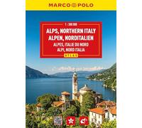 MARCO POLO Reiseatlas Alpen, Norditalien 1:300.000: Straßenatlas und Autoatlas mit Europa in 1:4,5 Mio. Spiralbindung