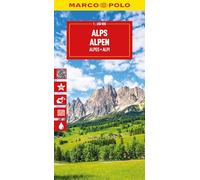 MARCO POLO Reisekarte Alpen 1:650.000: Straßenkarte und Autokarte mit sehenswerten Strecken, Highlights und digitaler Erweiterung (Marco Polo Maps)