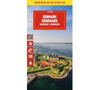Falk Marco Polo Mapa de carreteras de Dinamarca – rutas y ampliación digital – 1:350.000