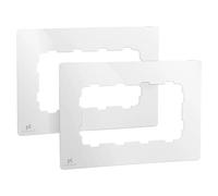 Marco protección doble pack 2 (Blanco, Modelo de mecanismos: x 2, Plástico, Instalar)
