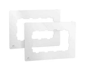 Marco protección doble pack 2 (Blanco, Modelo de mecanismos: x 2, Plástico, Instalar)