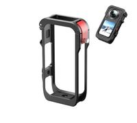 Marco protector de aleación de aluminio para Insta360 X6, diseño de doble bloqueo con acceso rápido a la batería, soporta disparo horizontal/vertical y montaje de múltiples accesorios