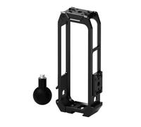 Marco protector de aluminio CNC, soporte vertical horizontal magnético de liberación rápida, montaje de zapata fría, tornillo de 1/4 pulgadas, compatible con cámara de acción Insta360 X5 (negro E4)