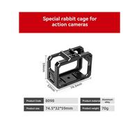 Marco Protector de Jaula de Cámara de Aleación de Aluminio de Cobertura Total para Cámaras de Acción para AKASO Brave8.