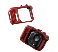 Marco protector para Insta360 GO For Ultra | Jaula a presión a prueba de golpes con soporte de zapata fría | Diseño expandible para accesorios | Recortes precisos | Material de PC (rojo)