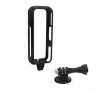 Marco protector para Insta360 X4 AIR Funda de silicona suave antiarañazos completa para acceso, naranja (negro-vertical)