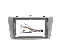 Marco Radio Adaptador para Toyota para Avensis T27 09-15 9 Pulgadas Radio Coche Fascias Android GPS MP5 Reproductor Estéreo 2Din Panel Unidad Principal Conjunto de Panel de Radio(Frame Silver-Cord)