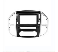 Marco Radio Coche 2DIN De 10 Pulgadas Panel Estéreo Arnés Cableado Adaptador Cable Alimentación Kit CANbus para Mercedes para Benz para Vito 3 W447 POMPOMPUR(Frame)
