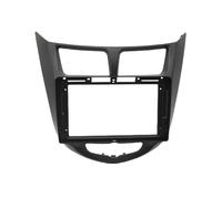 Marco Radio Coche Fascia Radio 9 Pulgadas para Panel Estéreo Reproductor Android 2Din para Hyundai para Accent Solaris 2010-2016 Marco Radio para Coche(Black Frame)
