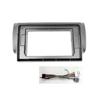 Marco Radio Coche Marco DVD Coche Adaptador Conexión Audio Embellecedor Tablero Panel Facia 2Din 10,1 Pulgadas para Nissan para SYLPHY para SENTRA 2012-2017(Frame with Cable)