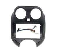 Marco Radio Coche para Nissan para Micra para March(K13) 2010-2013 Kit Panel Ajuste Tablero Radio Adaptador Fascia Marco Coche 9 Pulgadas(Frame Cable)