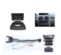 Marco Radio Coche para Renault CLIO2 MK2 2001-2006 Marco De Radio Multimedia De 9 Pulgadas con Volante La Izquierda Derecha para Montaje En Salpicadero(Frame B Cable)