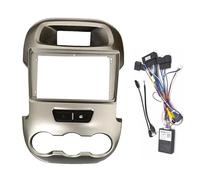 Marco Radio Coche Radio Adaptador Marco Fascia Radio Coche para Ford para Ranger F250 2011-2015 Pantalla Grande 9 Pulgadas Panel Montaje Tablero 2DIN(Frame-Silver-CANBUS)