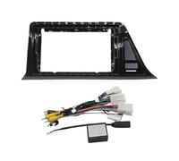 Marco Radio Coche Radio Coche 9 Pulgadas 15 Cm con Android GPS MP5 Reproductor Estéreo Unidad Principal 2 DIN Marco Tablero para Toyota CHR C-HR 2016-2020(Farme Cable LHD 15CM)