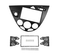 Marco Radio de Coche Embellecedor para Instalación En El Tablero para Ford para Focus para Fiesta 1998-2006, Panel Estéreo Doble 2 DIN, Radio, DVD, CD, GPS. FHCBUTAE(LHD Black,178x102mm)