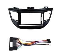 Marco Radio de Coche Panel De Radio para Hyundai para Tucson 2015-2017, GPS, MP5, Reproductor Estéreo, Unidad Principal 2 DIN FHCBUTAE(Frame-Cord-Black)