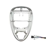 Marco Radio de Coche Panel Navegación Android Marco Universal Tablero Adaptador Fascia Estéreo Automóvil Multifunción para Citroën para XSARA para Picasso 1999 2000-2010(Silver Belt Line)