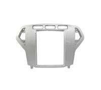 Marco Radio de Coche Radio Coche 9,7 Pulgadas 2 DIN para Ford para Mondeo 2007-2010 Marco Multimedia Estilo Tesla Reproductor Vídeo Navegación DVD Panel Embellecedor(Plata)