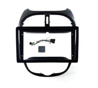 Marco Radio para Coche Marco Salpicadero Coche 2 DIN 9 Pulgadas Marco DVD Coche Marco Panel Radio Panel Navegación para Peugeot 206 2000-2010 2 DIN Panel Radio para Coche