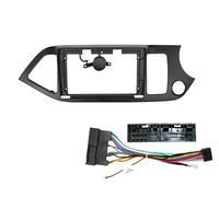 Marco Radio para Coche Marco Salpicadero para Radio 2009-2016 para KIA para Mañana Panel 9 Pulgadas Adaptador Cable Alimentación Canbus Marco Radio Coche(RHD FrameA Cable)