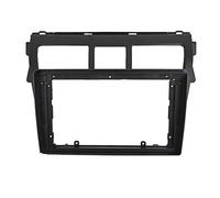 Marco Radio para Coche Panel Salpicadero 2 DIN 9 Pulgadas para Toyota Vios 2007 Belta 2005 Sedan 2006 Kit Instalación Embellecedor para Tablero Facia Marco Radio Coche(Frame-Black)