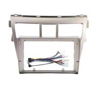 Marco Radio para Coche Panel Salpicadero 2 DIN 9 Pulgadas para Toyota Vios 2007 Belta 2005 Sedan 2006 Kit Instalación Embellecedor para Tablero Facia Marco Radio Coche(Frame an Cord-A2)