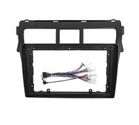 Marco Radio para Coche Panel Salpicadero 2 DIN 9 Pulgadas para Toyota Vios 2007 Belta 2005 Sedan 2006 Kit Instalación Embellecedor para Tablero Facia Marco Radio Coche(Frame an Cord-B1)