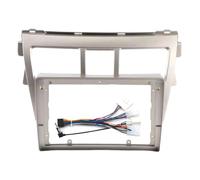 Marco Radio para Coche Panel Salpicadero 2 DIN 9 Pulgadas para Toyota Vios 2007 Belta 2005 Sedan 2006 Kit Instalación Embellecedor para Tablero Facia Marco Radio Coche(Frame an Cord-B)
