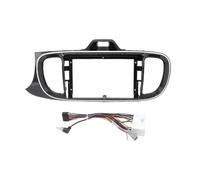 Marco Radio para Coche para Kia para Soluto para Pegas 2017+ | Panel bisel embellecedor de instalación tablero plástico ABS 2DIN de 9 pulgadas(Frame Cable)