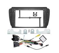 Marco Radio para Seat para Ibiza 6J 2008-2013 Panel Estéreo 2DIN 9 Pulgadas Arnés Cables Adaptador Cable Alimentación Y Decodificador CANbus Marco Radio Coche(Frame and Canbus)